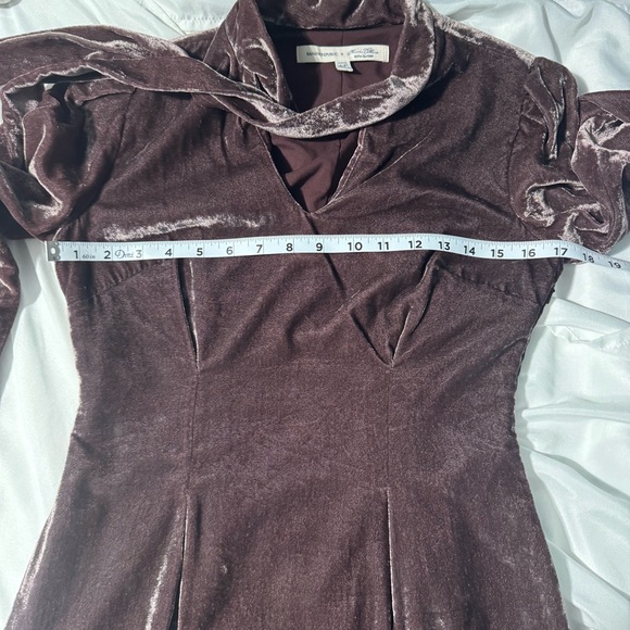 Banana Republic x Olivia Palermo Velvet Dress |Size 4P Romantic Vintage-Inspired - Picture 10 of 13